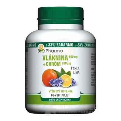 BIO Pharma Vláknina 600 mg, Chróm 200 µg