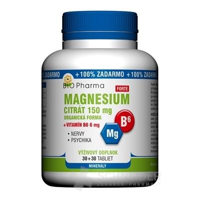 BIO Pharma Magnesium citrát 150mg + Vitamín B6
