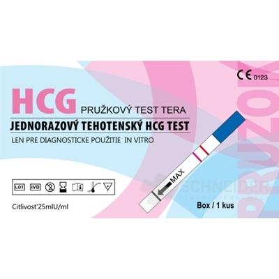 HCG Tehotenský prúžkový test TERA