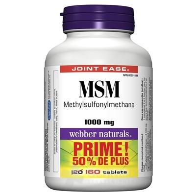 Webber Naturals MSM 1000 mg BONUS