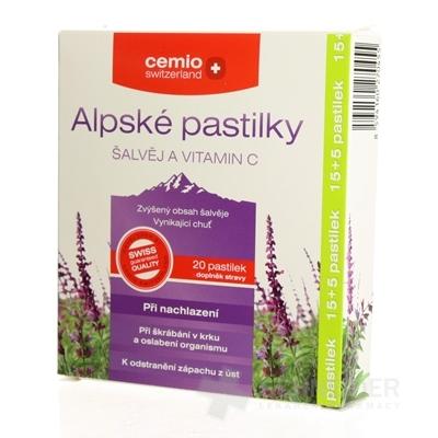 Cemio Alpské pastilky ŠALVIA A VITAMÍN C