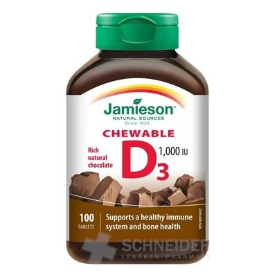 JAMIESON VITAMIN D3 1000 IU CHOCOLATE