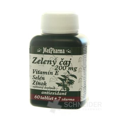 MedPharma ZELENÝ ČAJ 200 MG + Vit. E + Se + Zn