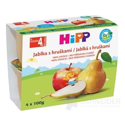 HiPP Príkrm BIO 100% Ovocie Jablká s hruškami