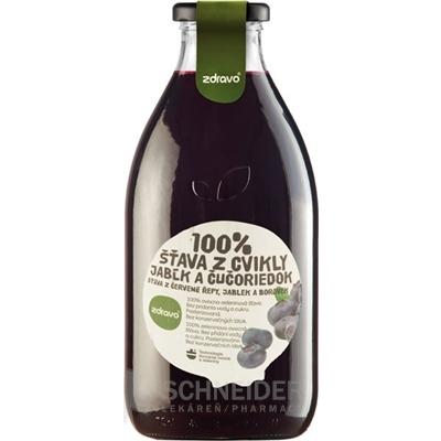 healthy 100% JUICE FROM APPLE, APPLES AND BLUEBERRIES