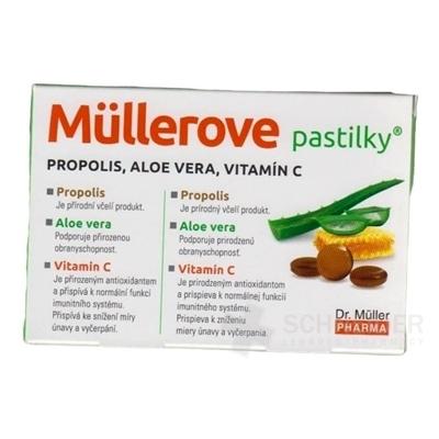 MÜLLEROVE pastilky PROPOLIS, ALOE VERA, VITAMÍN C