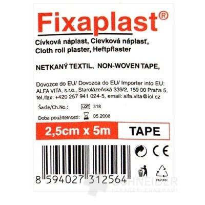 FIXAplast Cievková náplasť 2,5cm x 5m