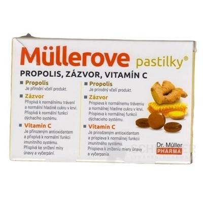 MÜLLER pastilles PROPOLIS, GINGER, VITAMIN C