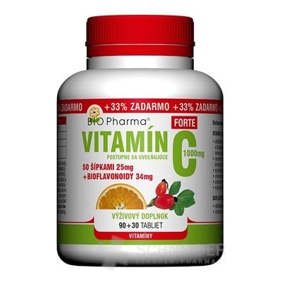 BIO Pharma Vitamín C so šípkami 1000 mg FORTE