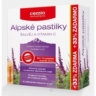 Cemio Alpské pastilky ŠALVIA A VITAMÍN C