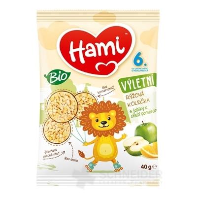 Hami BIO Rice wheels with apples and orange