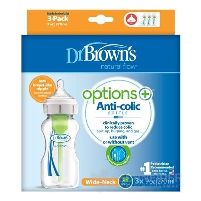 Dr.BROWN´S DOJČENSKÁ FĽAŠA OPTIONS+ 270 ml TRIPACK