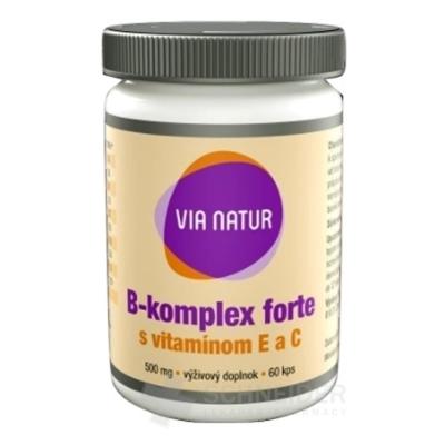 VIA NATUR B-komplex forte s vitamínom E a C