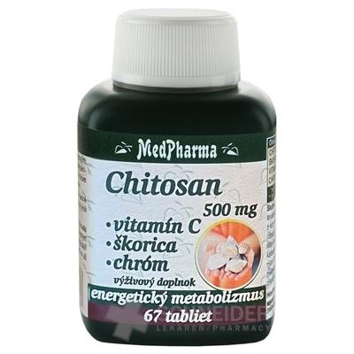 MedPharma CHITOSAN 500 mg+vitamín C,škorica,chróm