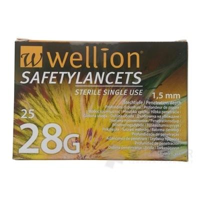 Wellion SAFETYLANCETS 28G - Lanceta bezpečnostná