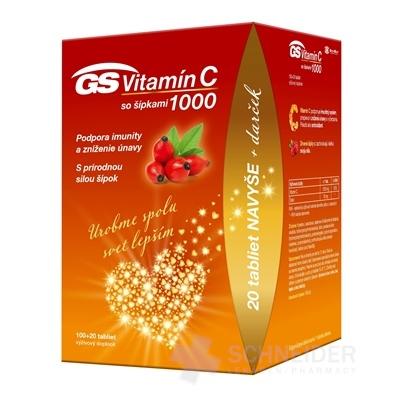 GS Vitamin C1000 + darts tbl. 100 + 20 gift 2021