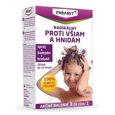 Paranit sprej 100ml+ hrebeň + šampon zdarma