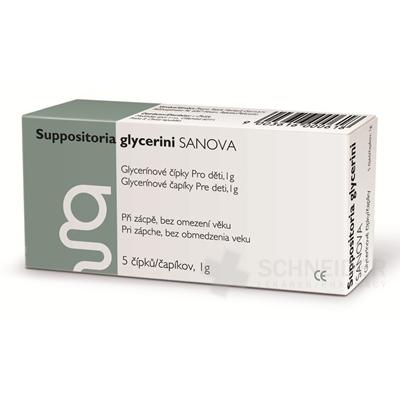 SUPPOSITORIA GLYCERINI SANOVA pre deti 1g