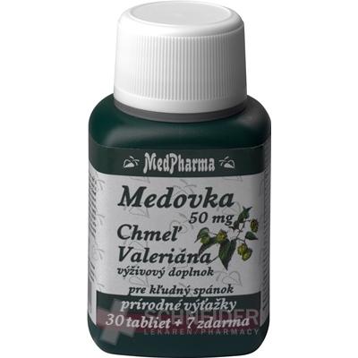 MedPharma MEDOVKA 50MG + CHMEĽ + VALERIÁNA