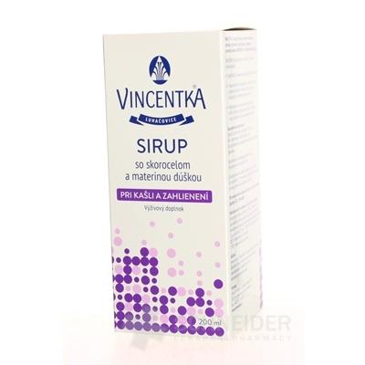 VINCENTKA SIRUP so skorocelom a materinou dúškou