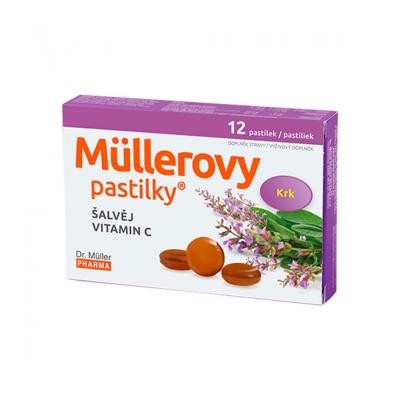 MÜLLEROVE PASTILKY SO ŠALVIOU A VIT. C