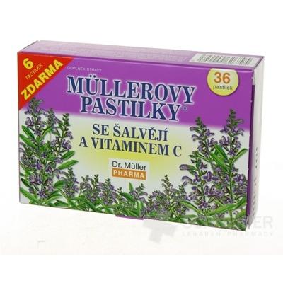 MÜLLEROVE PASTILKY SO ŠALVIOU A VIT. C