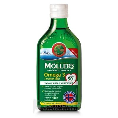 Möller's Omega 3 D+ Rybí olej Citrón 250ml