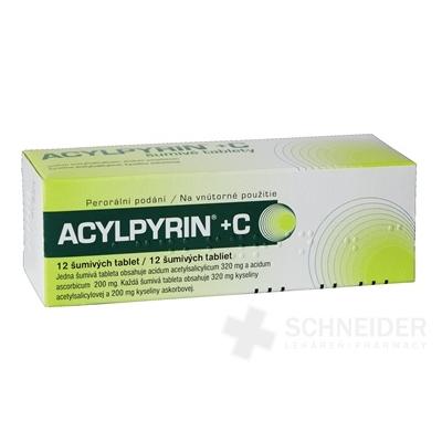 ACYLPYRIN with vitamin C 320 mg/200 mg effervescent tablets, 12 tablets