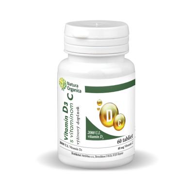 Organic nature Vitamin D3 2000 UI with vitamin C 60 tbl