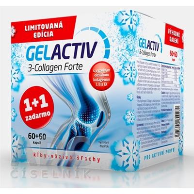 GelActiv 3-Collagen Forte 60 cps. - 1+1 darčekové balenie