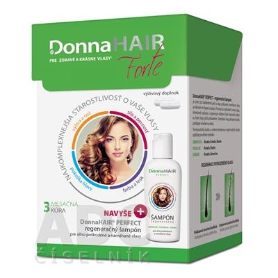 Donna HAIR FORTE 3 mes. kúra 90 tob.+ DH PERFECT šampón 100 ml