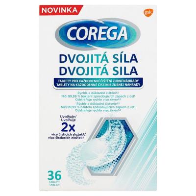 Corega dvojitá sila čistiace tablety 36ks