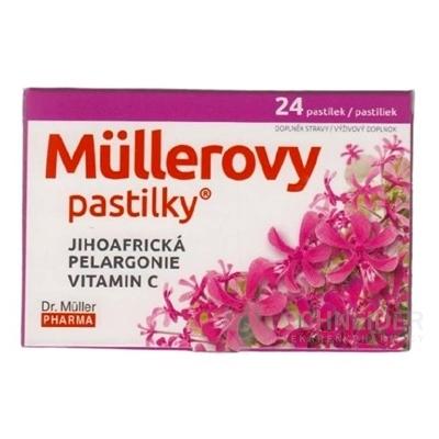 MÜLLEROVE pastilky Juhoafrická PELARGÓNIA, VIT. C