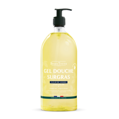 BeauTerra - Nourishing shower gel 2 in 1 for body and hair with the scent of Jasmine flower