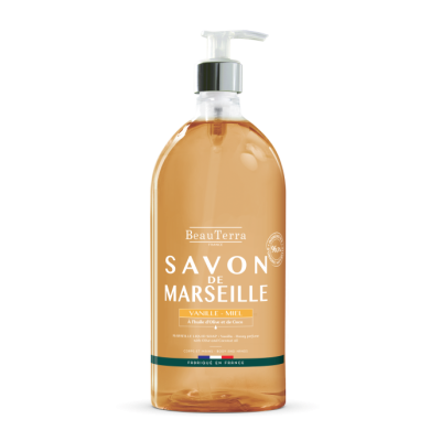 BeauTerra - traditional Marseille liquid soap - honey and vanilla
