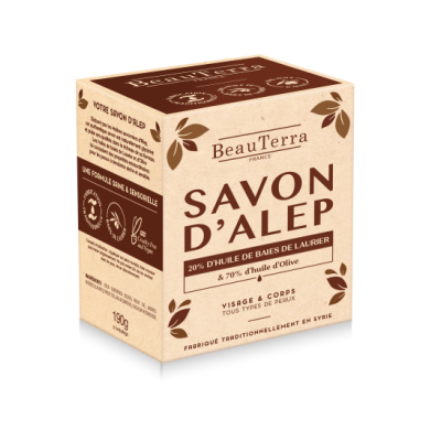 BeauTerra - traditional Aleppo solid soap with 20% laurel oil
