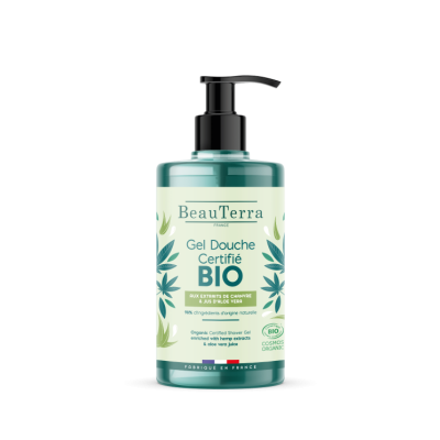 BeauTerra - organic shower gel with hemp extract and Aloe Vera