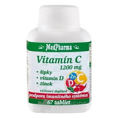 MedPharma Vitamín C 1200 mg - šípky, vit. D, zinok