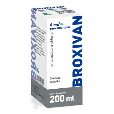 BROXIVAN 6 mg/ml perorálny roztok